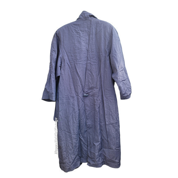 Vintage Michael Mortell Asymmetrical Lined Breakfast Club Irish Rain Trench Coat - Picture 3 of 9